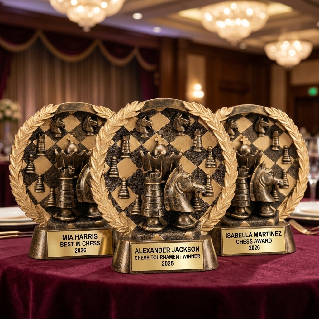 Chess Trophy Award | Personalized | Custom Engraved | Chess Tournament Award | Chess Champion Trophy | Personalized Chess Gift - View 6