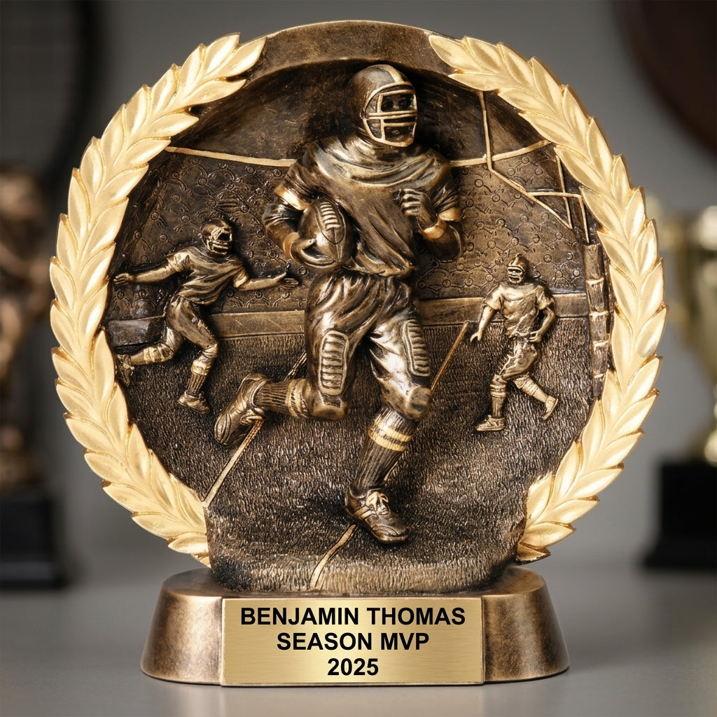 Football Award Trophy | Personalized | Custom Engraved | Football Trophy | Personalized Football Gift | Football Team Award - View 3