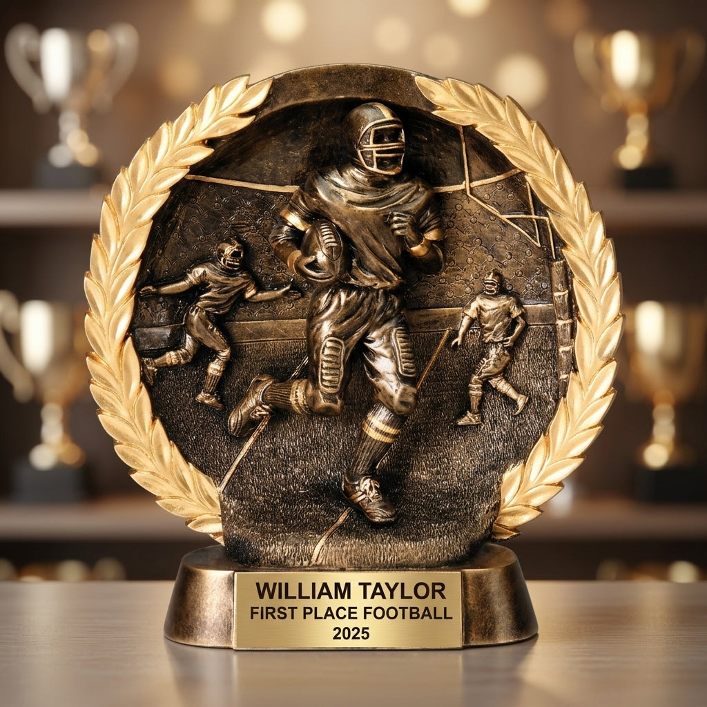 Football Award Trophy | Personalized | Custom Engraved | Football Trophy | Personalized Football Gift | Football Team Award - View 4