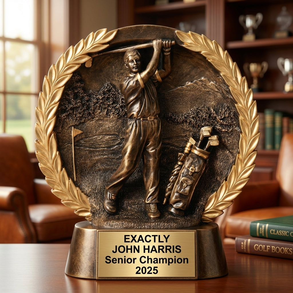 Golf Award Trophy | Personalized | Custom Engraved | Golf Tournament Award | Champion Trophy | Golf Gift - View 4