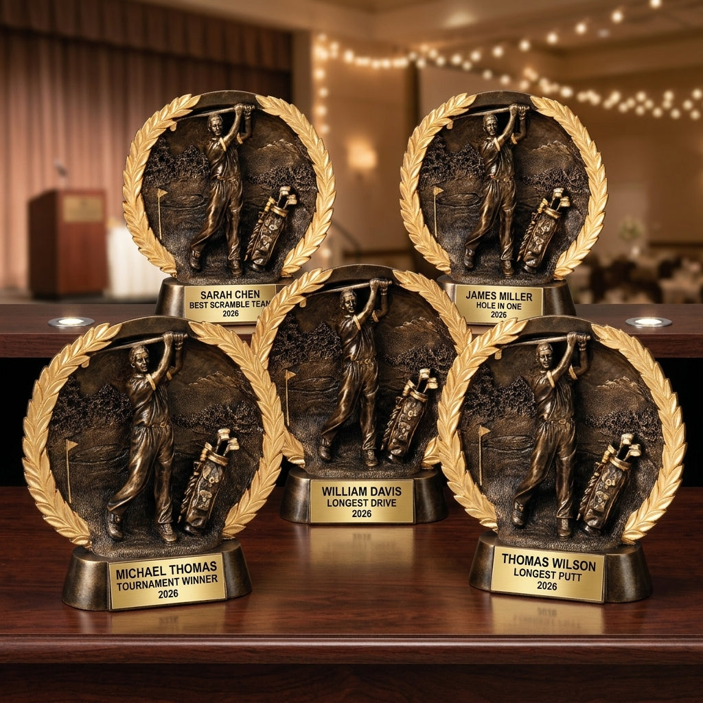 Golf Award Trophy | Personalized | Custom Engraved | Golf Tournament Award | Champion Trophy | Golf Gift - View 6