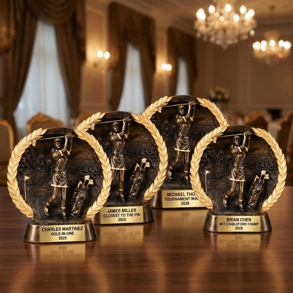 Personalized | Golf Award | Custom Engraved | Golf Trophy | Hole-in-One | Engraved Award | Female Golfer | Ladies Golf | Tournament Prize - View 6