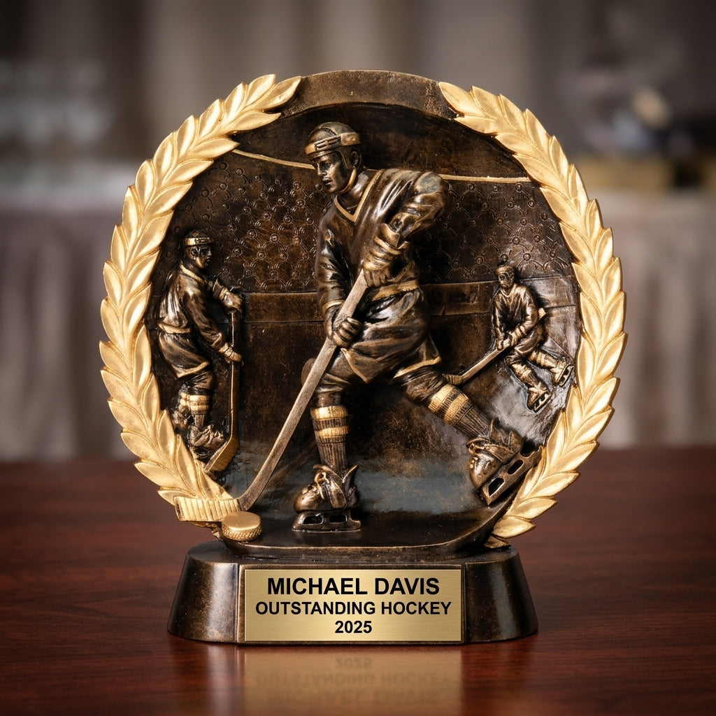 Hockey Award Trophy | Personalized | Custom Engraved | Hockey Gift | Team Award | Player Trophy | Hockey League | Personalized Hockey - View 2