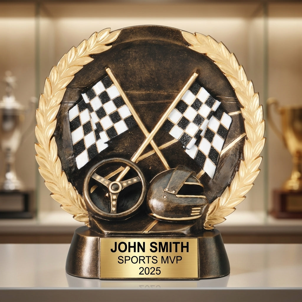 Sports Award Trophy | Personalized | Racing | Custom Engraved | Achievement Award | Team Trophy - View 1