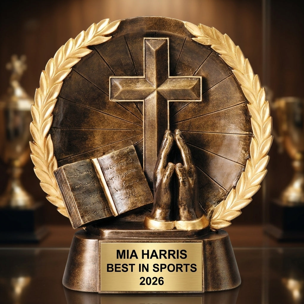 Sports Award Trophy | Personalized | Custom Engraved | Resin Sports Trophy | Recognition Award | Achievement Gift - View 1