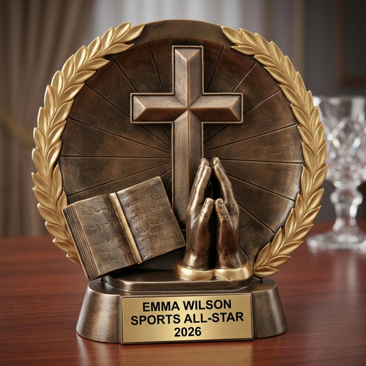 Sports Award Trophy | Personalized | Custom Engraved | Resin Sports Trophy | Recognition Award | Achievement Gift - View 2