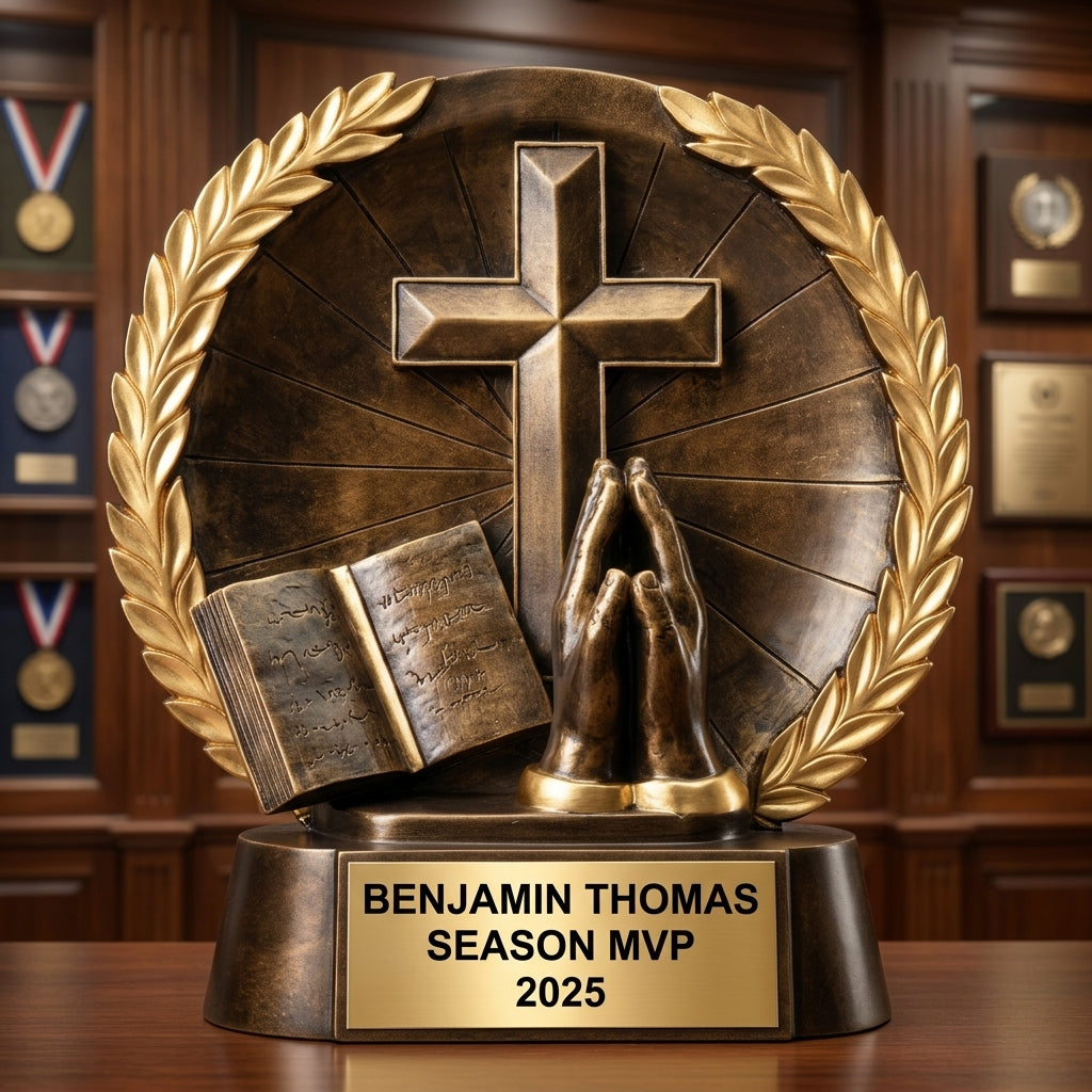 Sports Award Trophy | Personalized | Custom Engraved | Resin Sports Trophy | Recognition Award | Achievement Gift - View 3