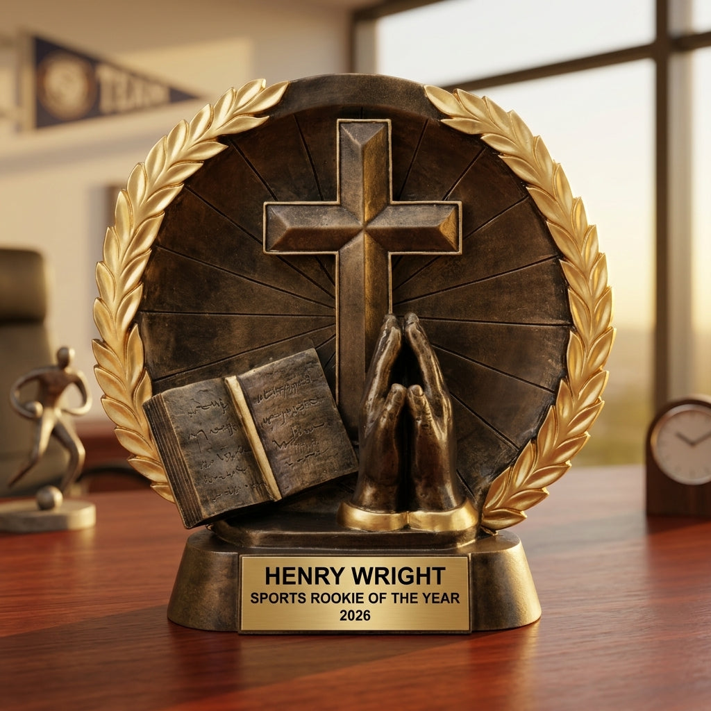 Sports Award Trophy | Personalized | Custom Engraved | Resin Sports Trophy | Recognition Award | Achievement Gift - View 5