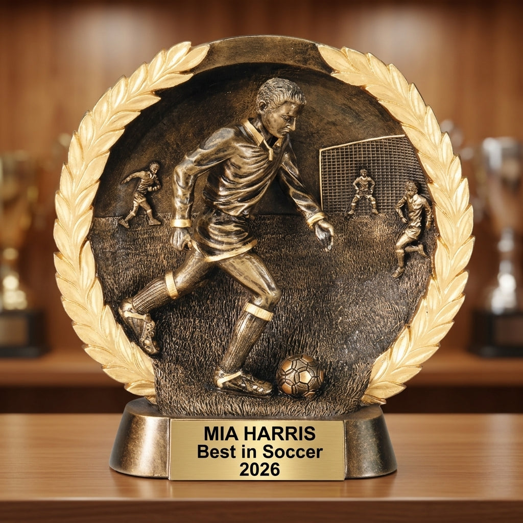 Personalized | Soccer Award | Custom Engraved | Soccer Trophy | Engraved Soccer | Custom Award | Youth Soccer | MVP Trophy | Team Award - View 1