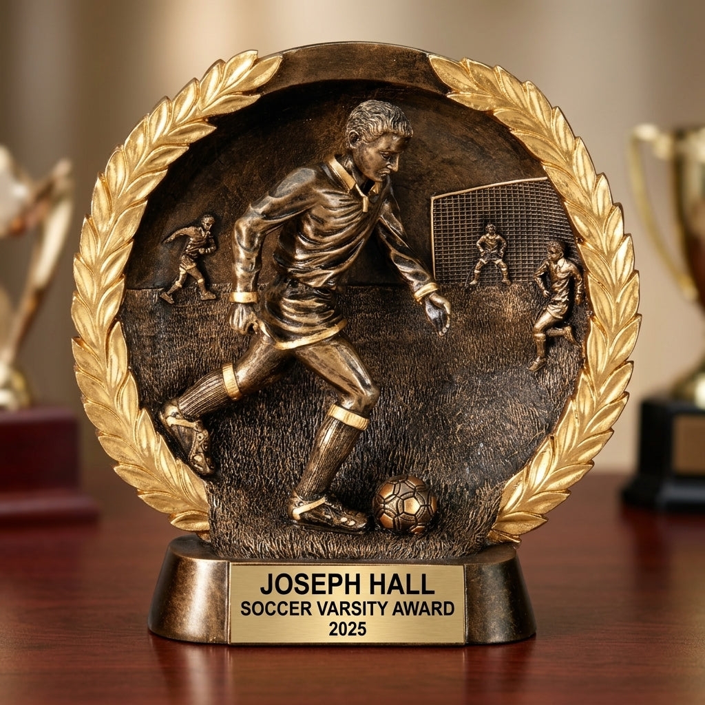 Personalized | Soccer Award | Custom Engraved | Soccer Trophy | Engraved Soccer | Custom Award | Youth Soccer | MVP Trophy | Team Award - View 2