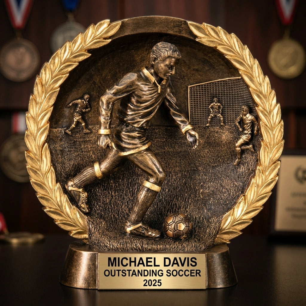 Personalized | Soccer Award | Custom Engraved | Soccer Trophy | Engraved Soccer | Custom Award | Youth Soccer | MVP Trophy | Team Award - View 3