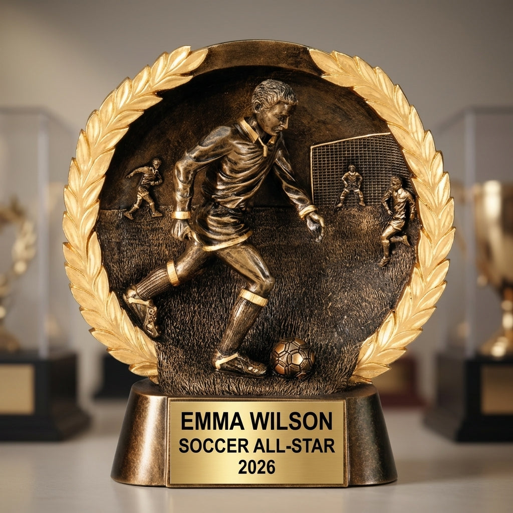Personalized | Soccer Award | Custom Engraved | Soccer Trophy | Engraved Soccer | Custom Award | Youth Soccer | MVP Trophy | Team Award - View 4