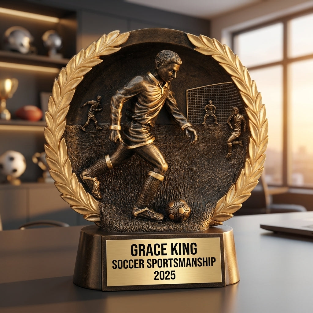 Personalized | Soccer Award | Custom Engraved | Soccer Trophy | Engraved Soccer | Custom Award | Youth Soccer | MVP Trophy | Team Award - View 5