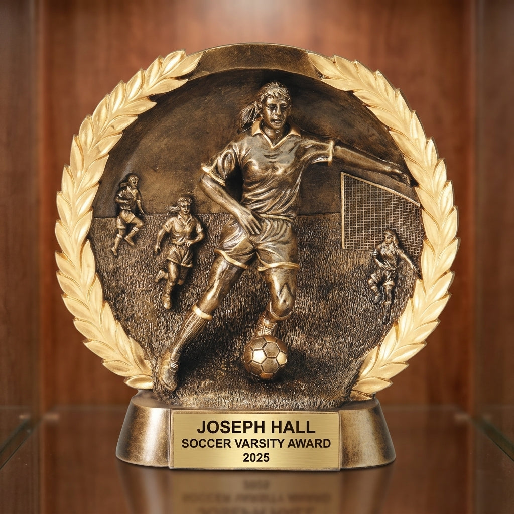 Personalized | Soccer Award | Custom Engraved | Soccer Trophy | Girls Soccer | Personalized Award | Youth Team | MVP Award | Coach Gift - View 1