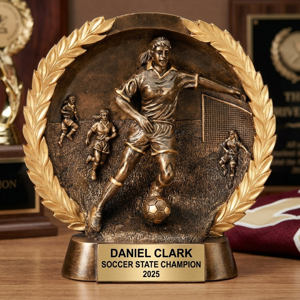 Personalized | Soccer Award | Custom Engraved | Soccer Trophy | Girls Soccer | Personalized Award | Youth Team | MVP Award | Coach Gift - View 3