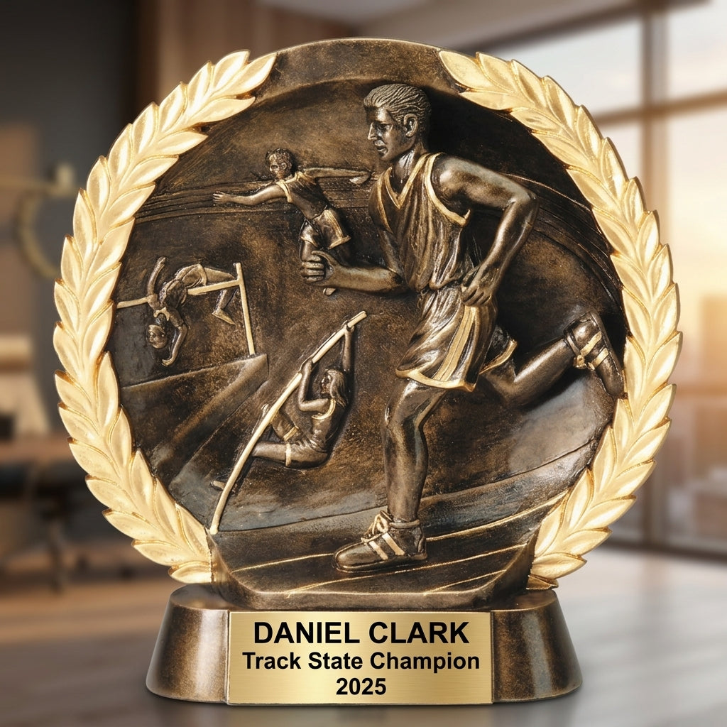 Track Award Trophy | Personalized | Custom Engraved | Running | Cross Country | Track & Field - View 5