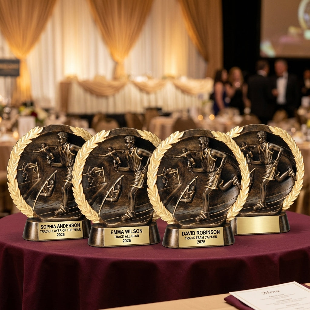 Track Award Trophy | Personalized | Custom Engraved | Running | Cross Country | Track & Field - View 6