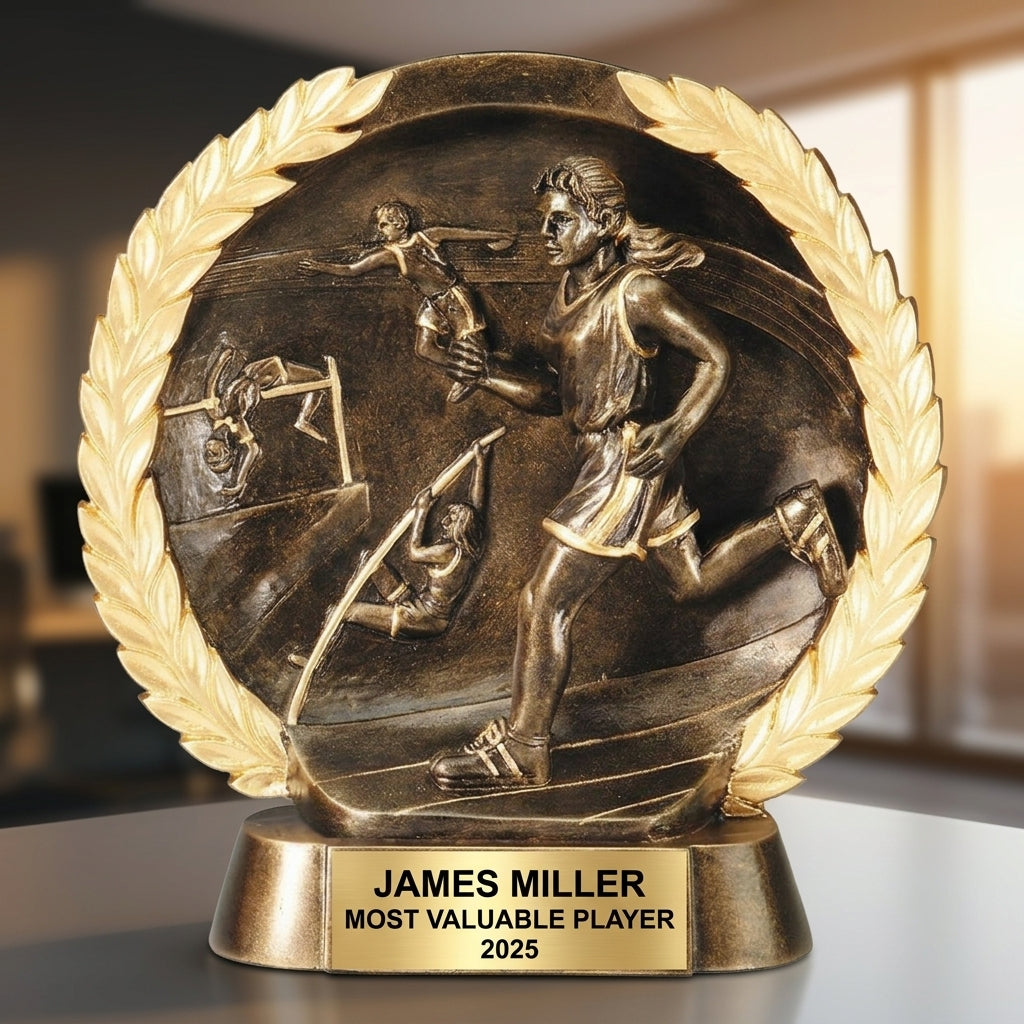 Track Trophy Award | Personalized | Custom Engraved | Running Award | Track & Field | Cross Country Gift | Champion - View 5