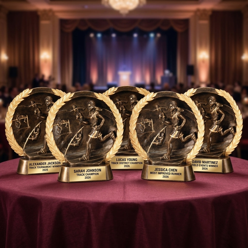 Track Trophy Award | Personalized | Custom Engraved | Running Award | Track & Field | Cross Country Gift | Champion - View 6