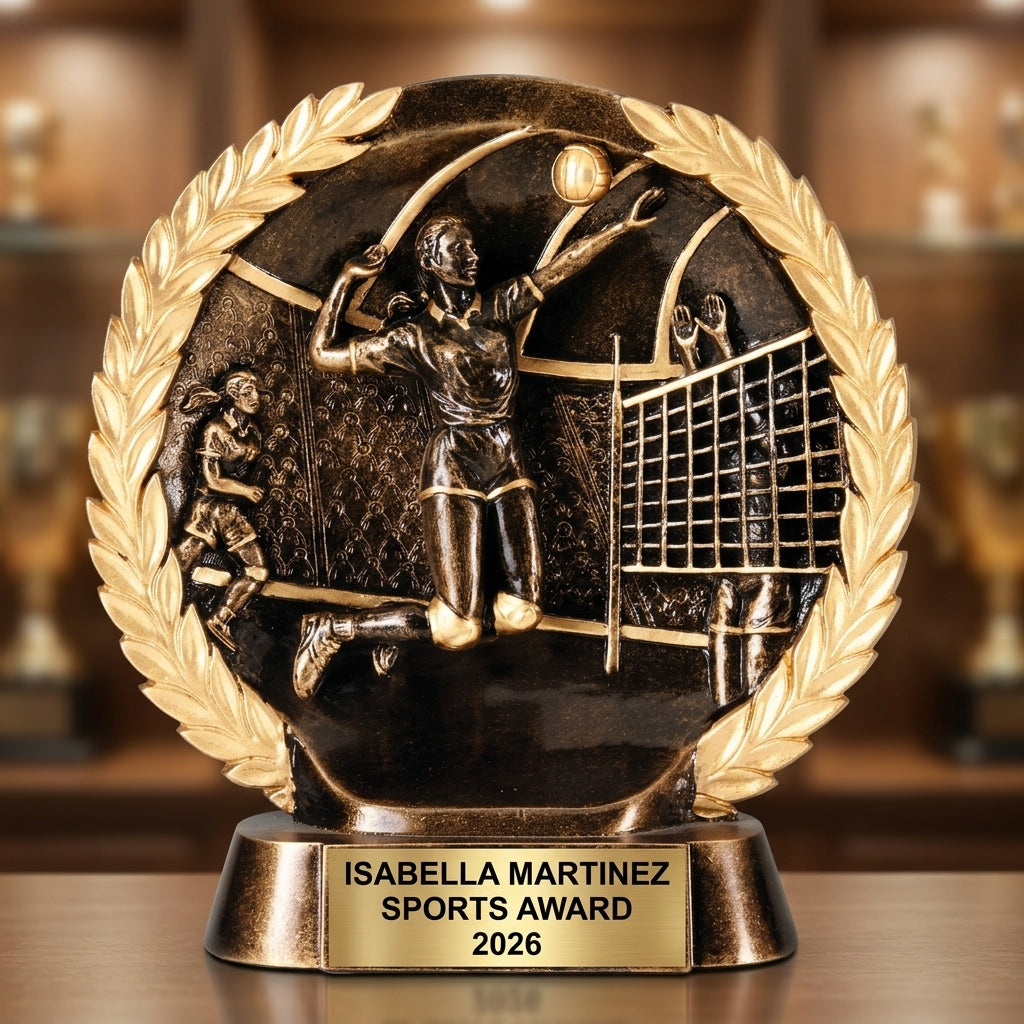 Volleyball Sports Award Trophy | Personalized | Custom Engraved | Team Gift | Award Ceremony | Volleyball Trophy | Personalized Gift - View 1