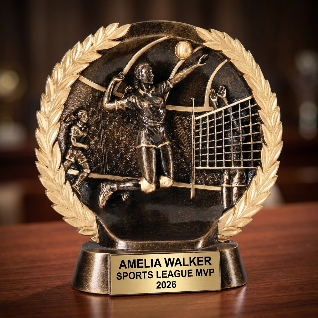 Volleyball Sports Award Trophy | Personalized | Custom Engraved | Team Gift | Award Ceremony | Volleyball Trophy | Personalized Gift - View 2