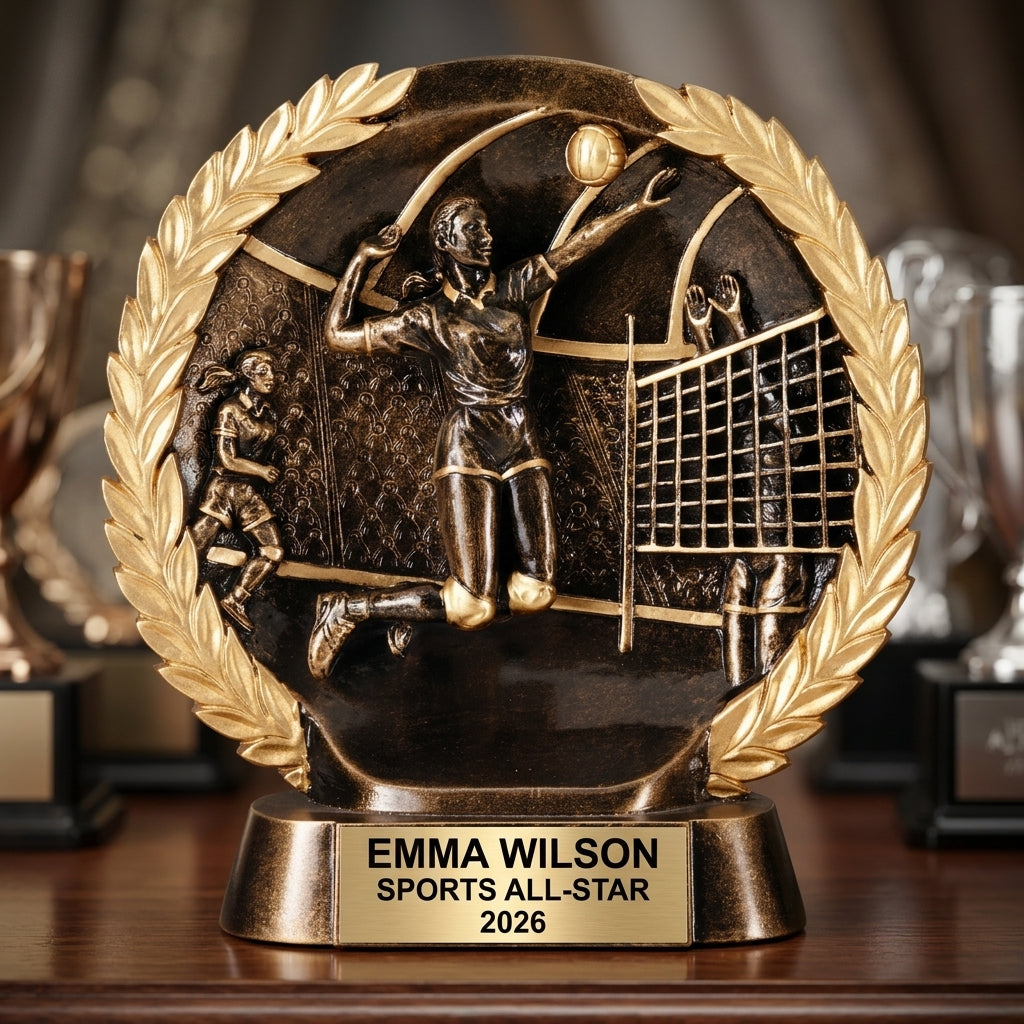 Volleyball Sports Award Trophy | Personalized | Custom Engraved | Team Gift | Award Ceremony | Volleyball Trophy | Personalized Gift - View 4