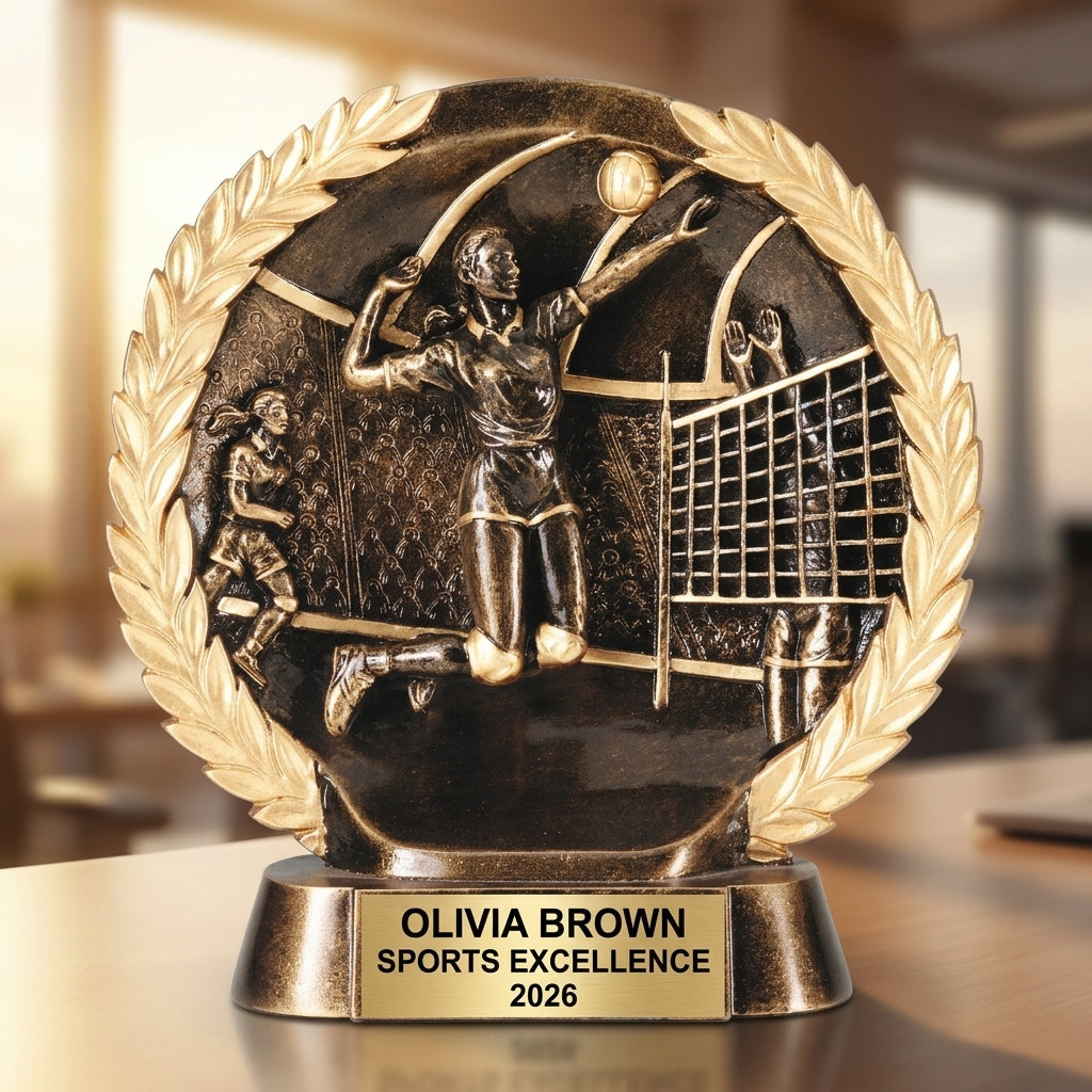 Volleyball Sports Award Trophy | Personalized | Custom Engraved | Team Gift | Award Ceremony | Volleyball Trophy | Personalized Gift - View 5