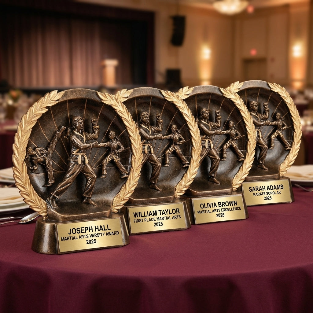 Martial Arts Award Trophy | Personalized Karate Gift | Custom Engraved | Dojo | Team Award | Tournament Trophy - View 6