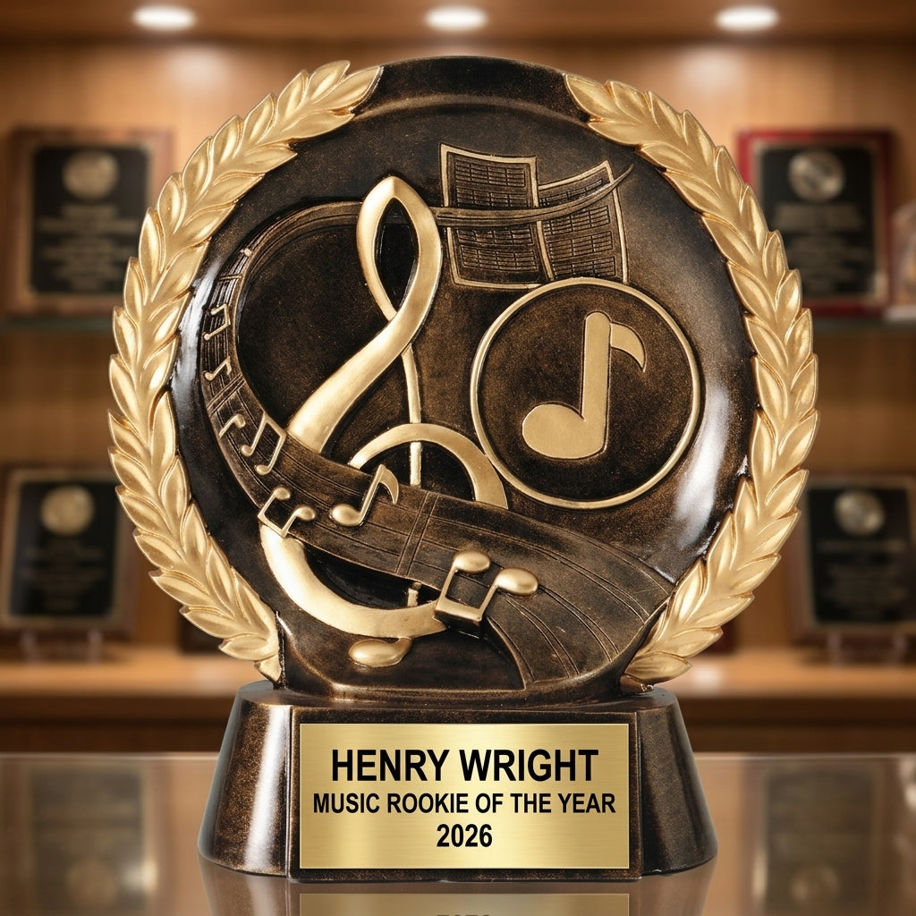 Personalized | Music Award | Custom Engraved | Music Trophy | Engraved Award | Personalized Music | Musician Gift | Band Choir - View 1