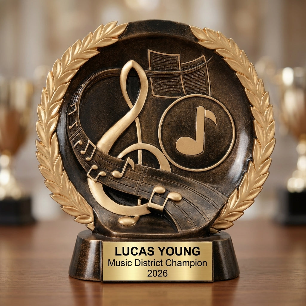Personalized | Music Award | Custom Engraved | Music Trophy | Engraved Award | Personalized Music | Musician Gift | Band Choir - View 4