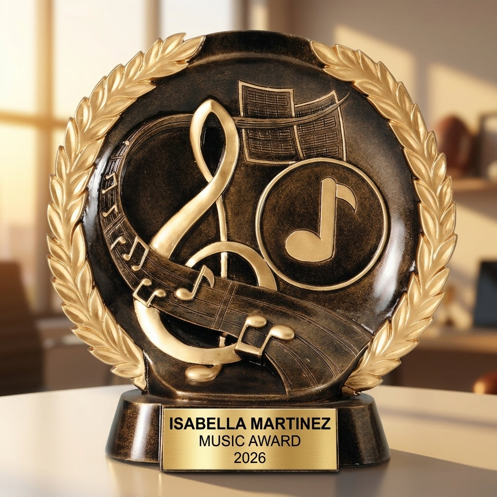 Personalized | Music Award | Custom Engraved | Music Trophy | Engraved Award | Personalized Music | Musician Gift | Band Choir - View 5