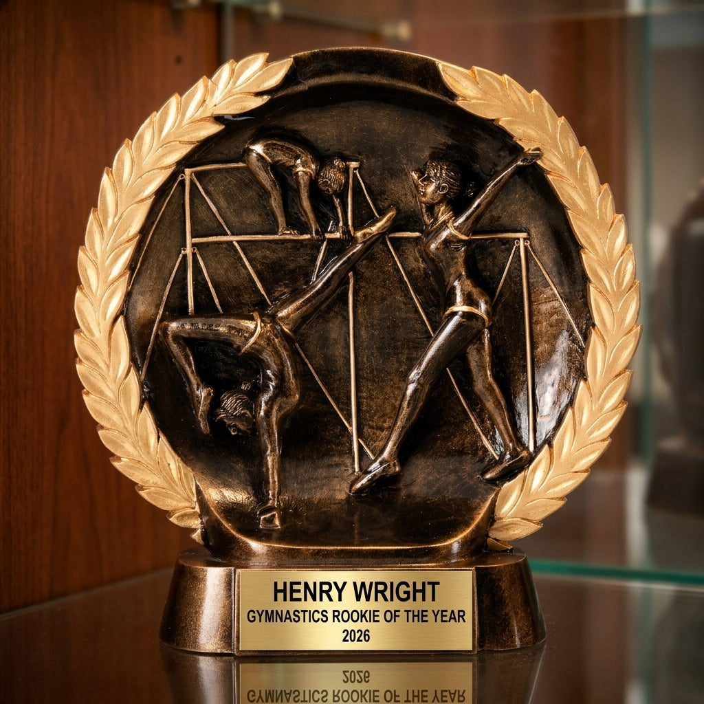 Gymnastics Award Trophy | Personalized | Custom Engraved | Gymnastics Gift | Team Award | Gymnastics Banquet - View 1
