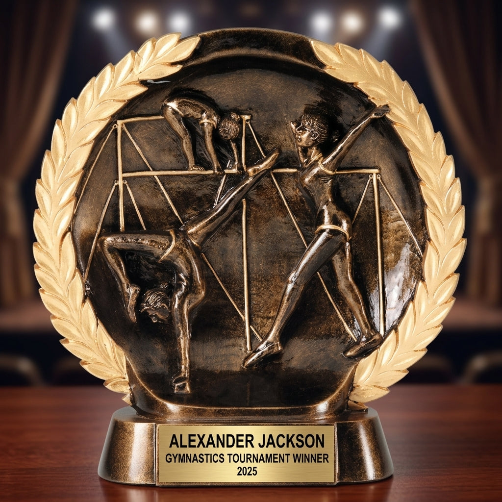 Gymnastics Award Trophy | Personalized | Custom Engraved | Gymnastics Gift | Team Award | Gymnastics Banquet - View 2