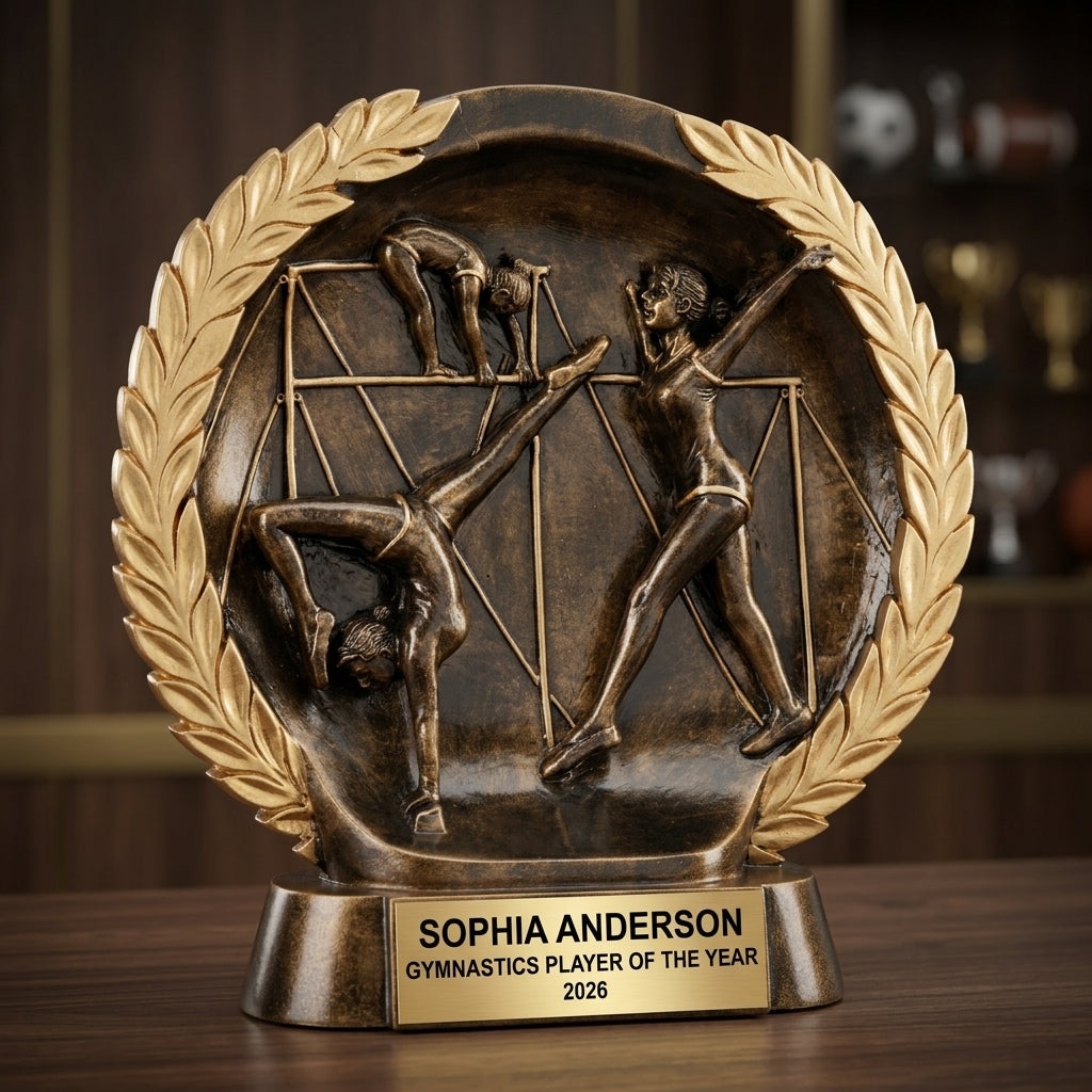 Gymnastics Award Trophy | Personalized | Custom Engraved | Gymnastics Gift | Team Award | Gymnastics Banquet - View 3