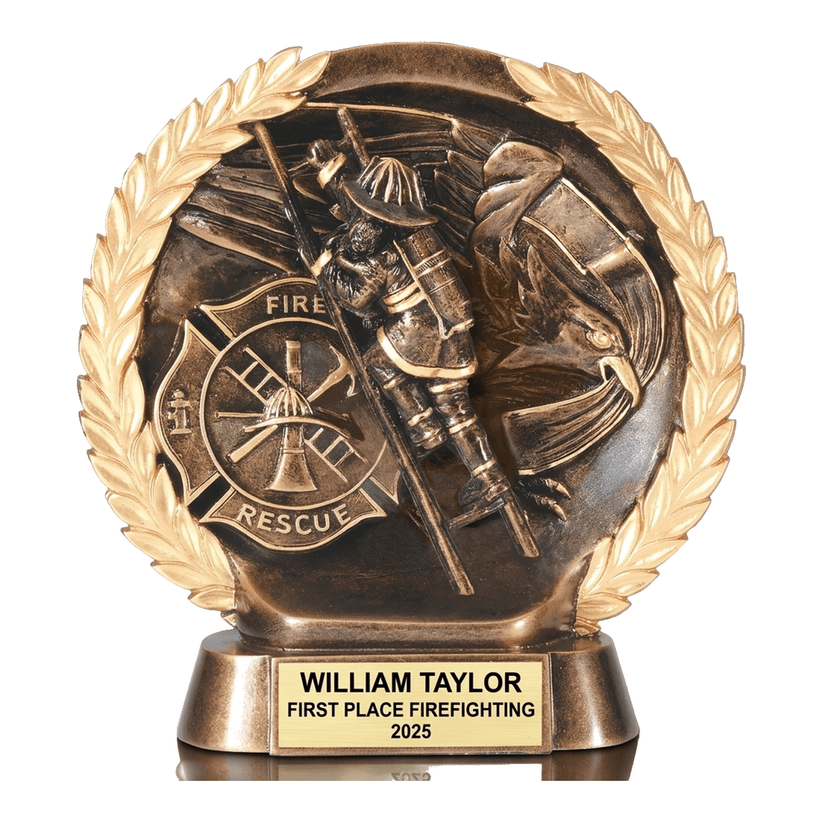 Firefighter Award Trophy | Personalized | Custom Engraved | Fireman Gift | Fire Department Recognition | First Responder | Retirement