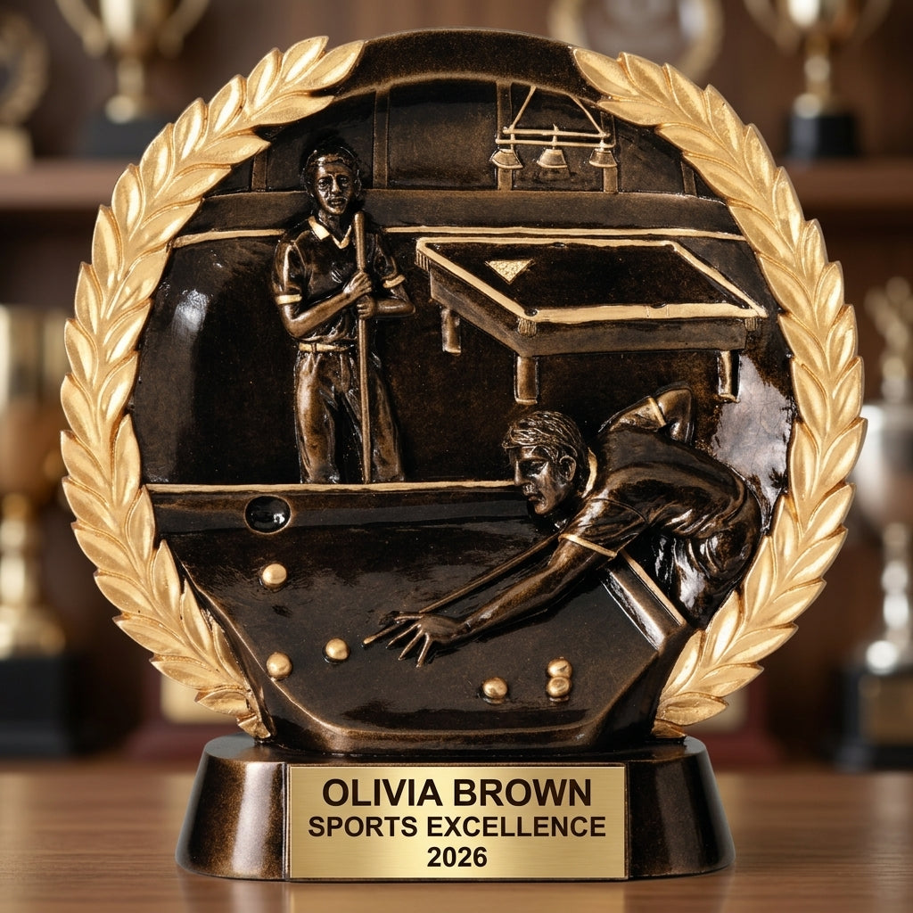 Sports Award Trophy | Personalized Pool Trophy | Custom Engraved | Team Banquet | Award Ceremony | Personalized Gift - View 4