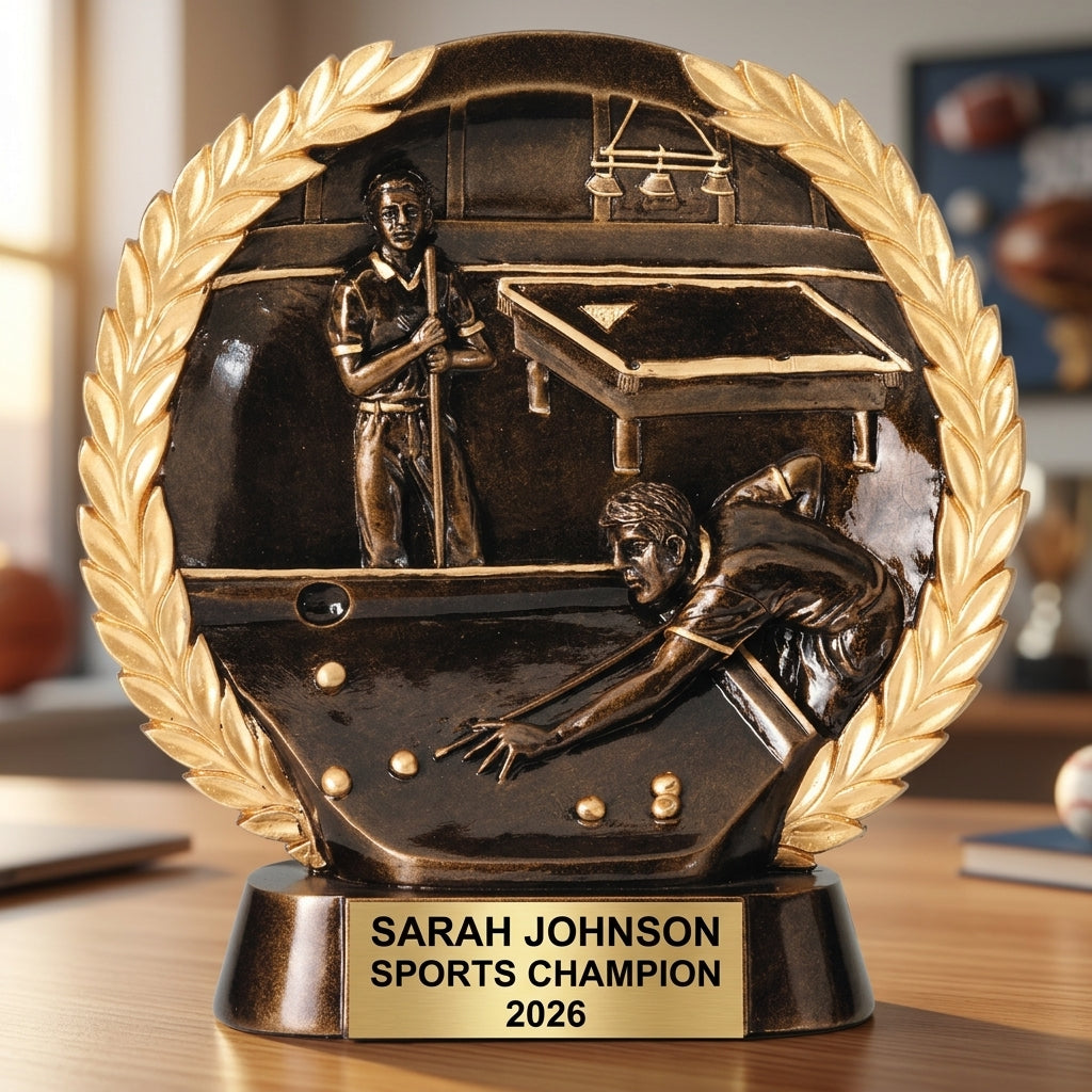 Sports Award Trophy | Personalized Pool Trophy | Custom Engraved | Team Banquet | Award Ceremony | Personalized Gift - View 5