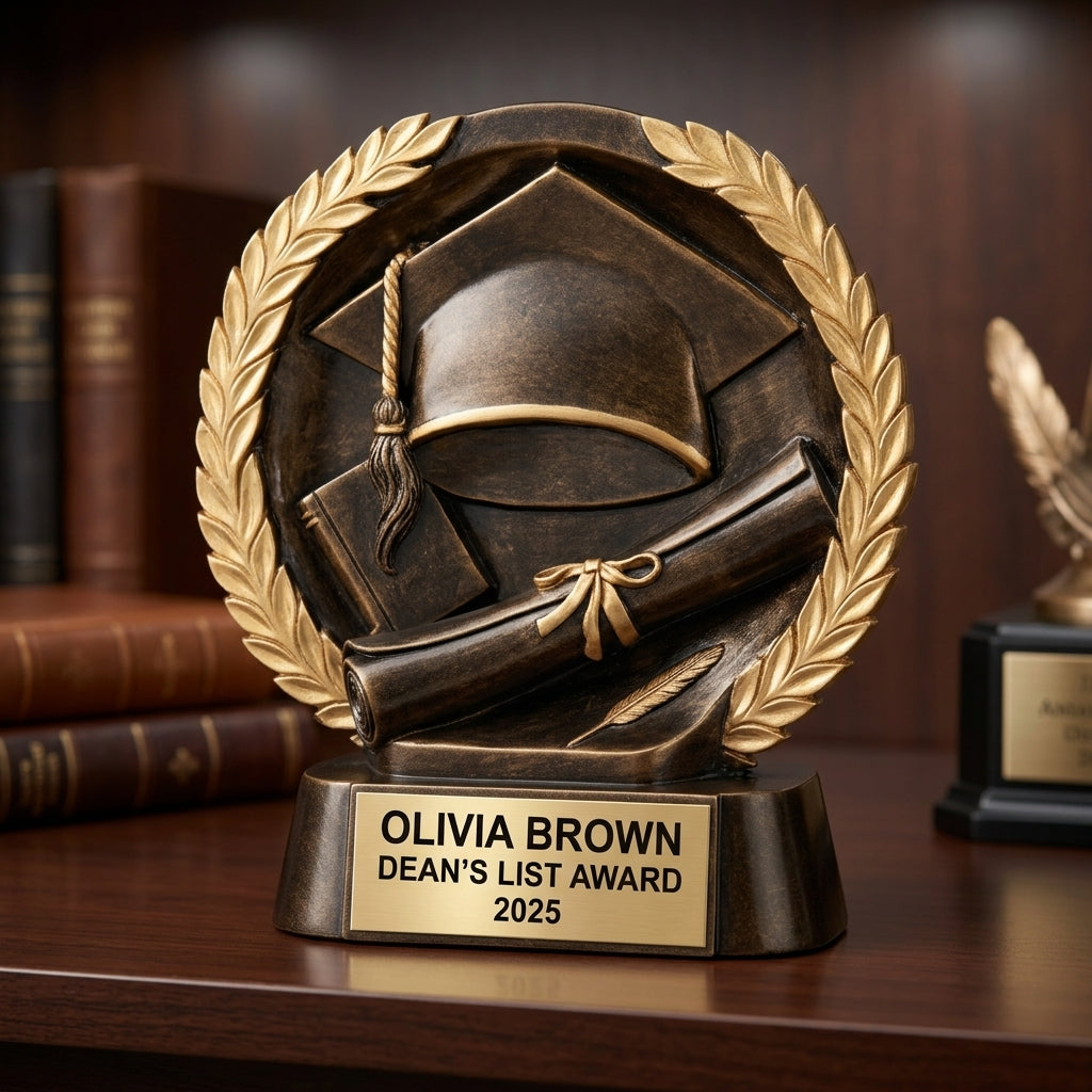 Graduation Award Trophy | Personalized Gift | Custom Engraved | Valedictorian Award | Class of 2025 - View 2