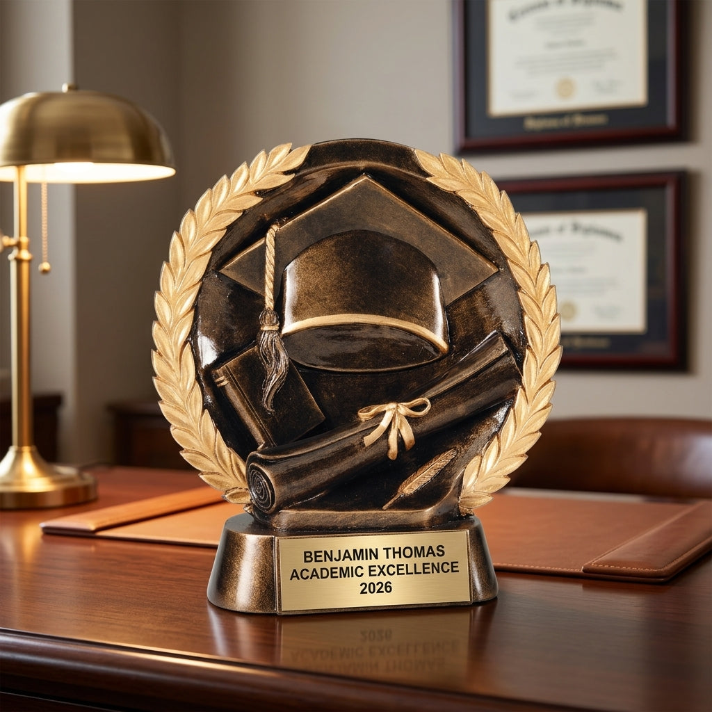 Graduation Award Trophy | Personalized Gift | Custom Engraved | Valedictorian Award | Class of 2025 - View 3