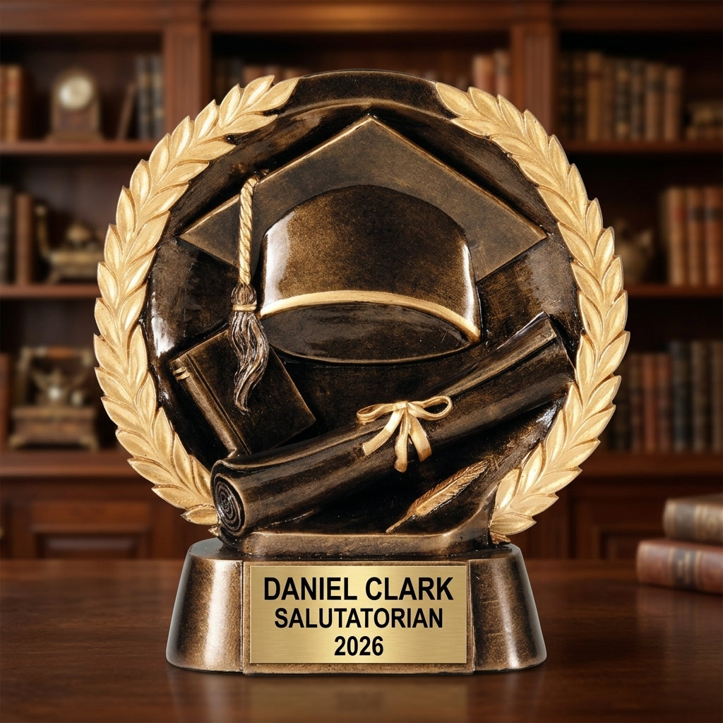 Graduation Award Trophy | Personalized Gift | Custom Engraved | Valedictorian Award | Class of 2025 - View 5