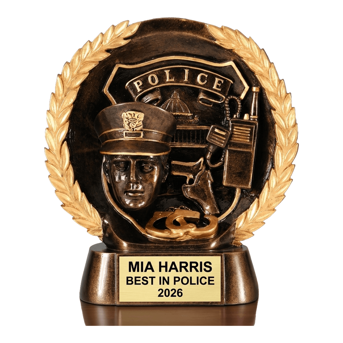 Police Award Trophy | Personalized | Custom Engraved | Officer Appreciation | Retirement Gift | Graduation Gift