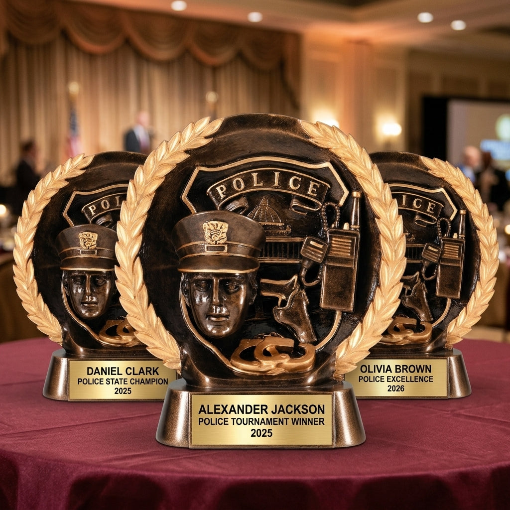 Police Award Trophy | Personalized | Custom Engraved | Officer Appreciation | Retirement Gift | Graduation Gift - View 6