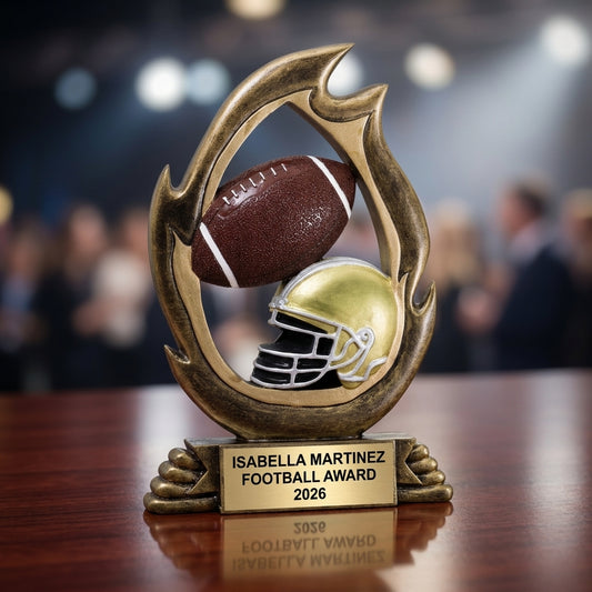 Football Trophy Award | Personalized Football Award | Custom Engraved | Football Gifts | Team Awards | Football Tournament Trophy - View 2