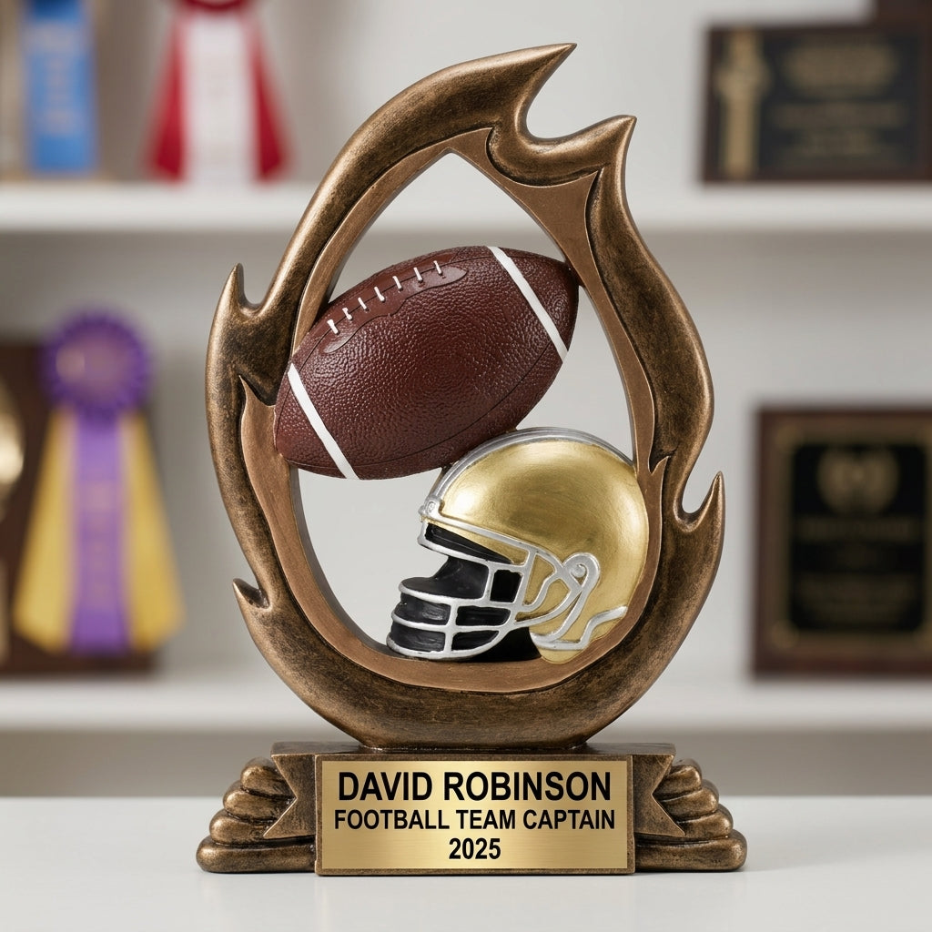 Football Trophy Award | Personalized Football Award | Custom Engraved | Football Gifts | Team Awards | Football Tournament Trophy - View 4