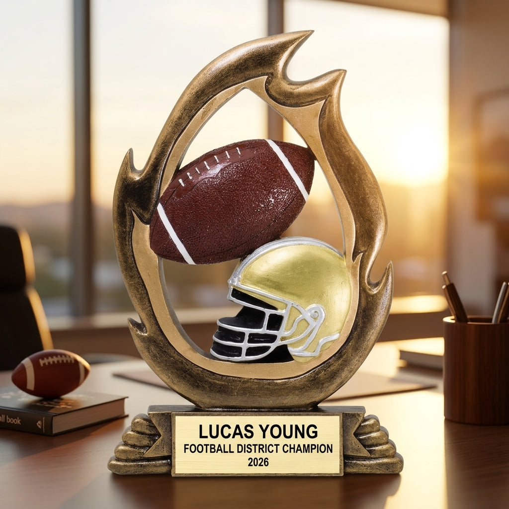 Football Trophy Award | Personalized Football Award | Custom Engraved | Football Gifts | Team Awards | Football Tournament Trophy - View 5