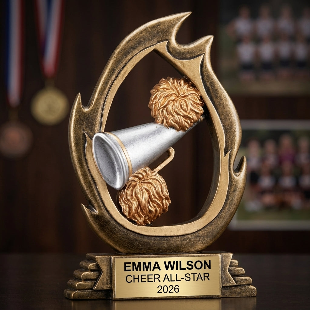 Cheer Trophy Award | Personalized Cheer Award | Custom Engraved | Cheerleading Trophy | Cheer Gift - View 3
