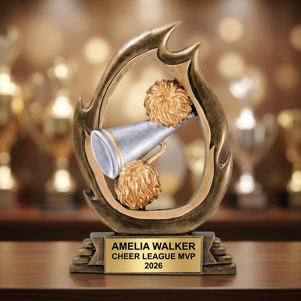 Cheer Trophy Award | Personalized Cheer Award | Custom Engraved | Cheerleading Trophy | Cheer Gift - View 4