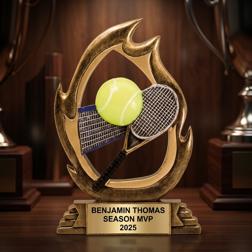 Tennis Trophy Award | Personalized Tennis Award | Custom Engraved | Tennis Gift | Tennis Champion | Tennis MVP - View 1