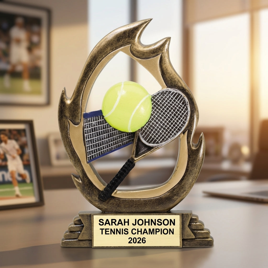 Tennis Trophy Award | Personalized Tennis Award | Custom Engraved | Tennis Gift | Tennis Champion | Tennis MVP - View 5