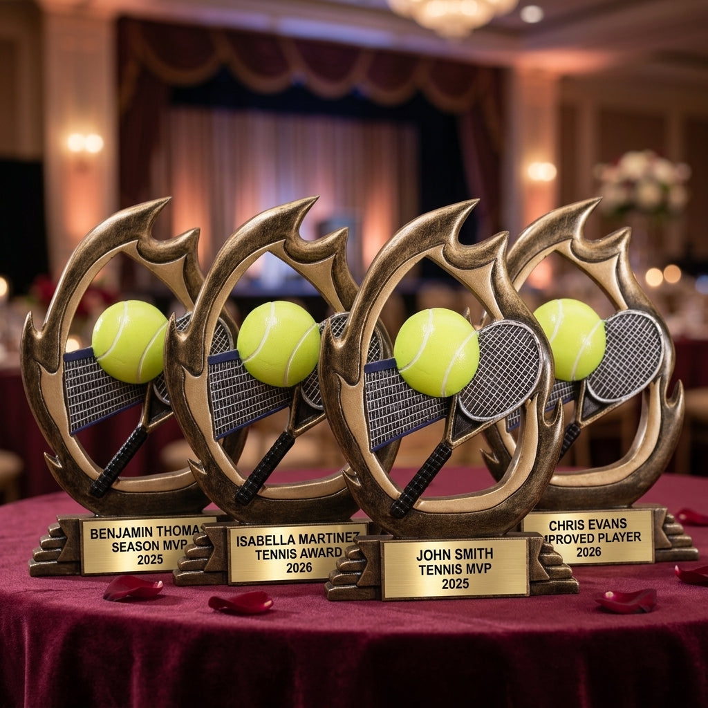 Tennis Trophy Award | Personalized Tennis Award | Custom Engraved | Tennis Gift | Tennis Champion | Tennis MVP - View 6